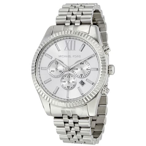 michael kors silver watch men.